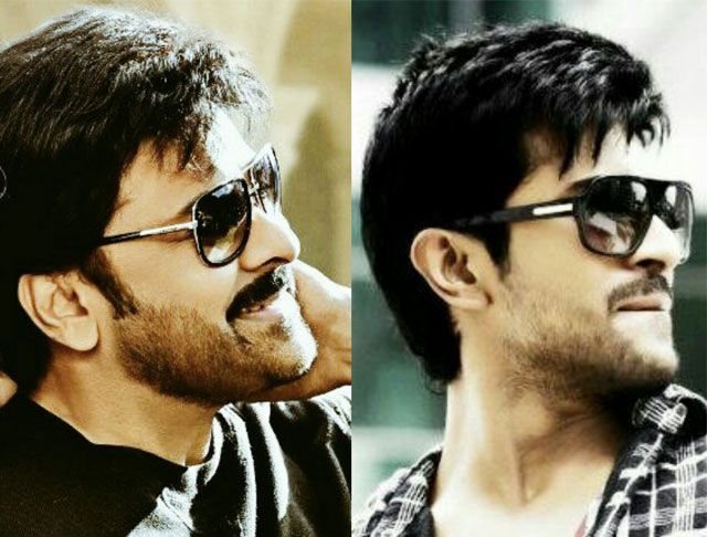 Chiranjeevi and Ram Charan's Same Poses