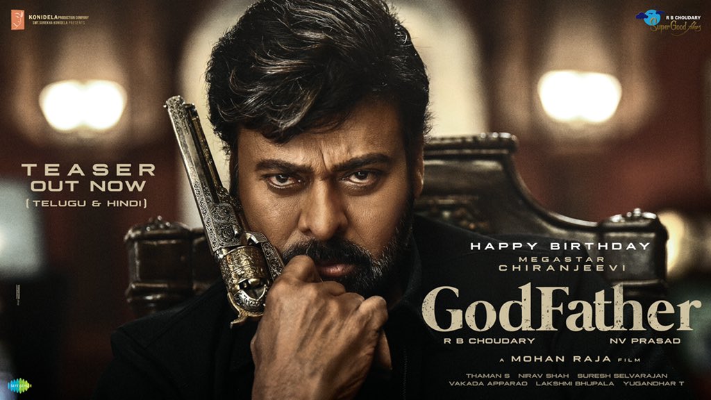  Chiranjeevi's Godfather movie  teaser shows the power