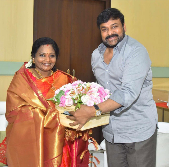 Chiranjeevi Meets Governor Tamilsai