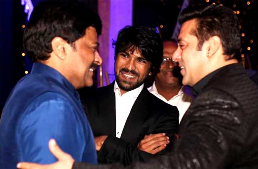 Chiru presenting a brand-new luxurious car to Salman..?