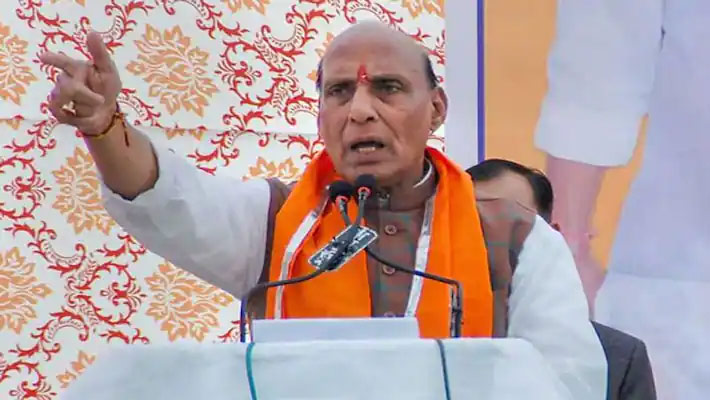 Defence Minister Rajnath Singh uses Pushpa dialogue