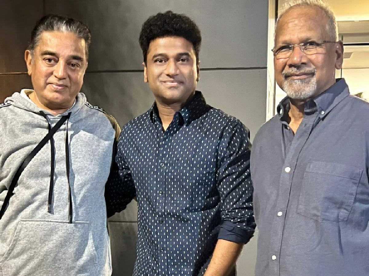 Devi Sri Prasad enjoys PS2 with Kamal Haasan and Mani Ratnam