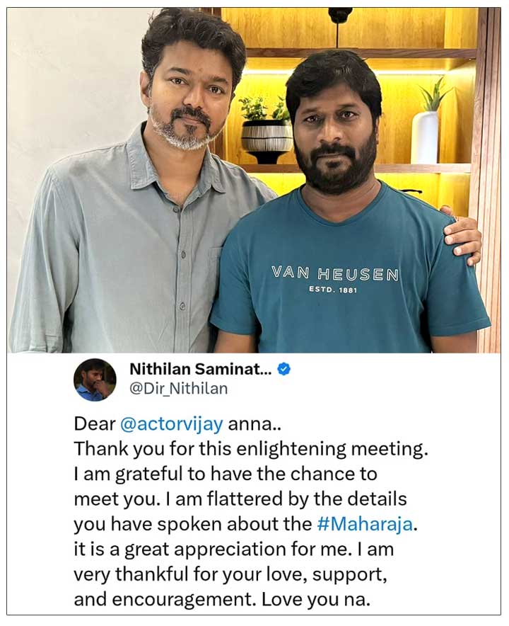 Director Nithilan On Cloud Nine With Thalapathy Vijay Gesture