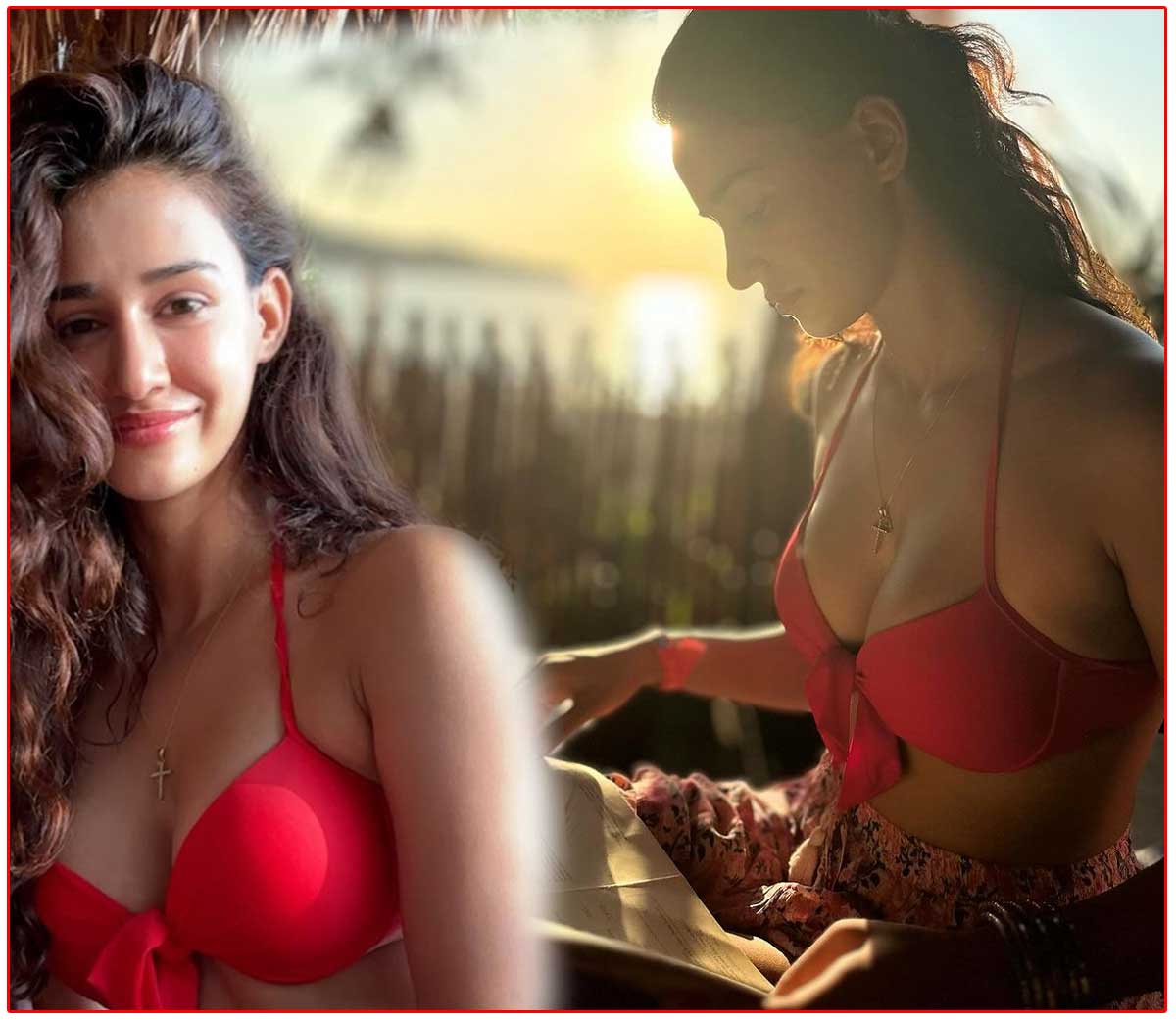 Disha Patani dazzles in Red Bikini