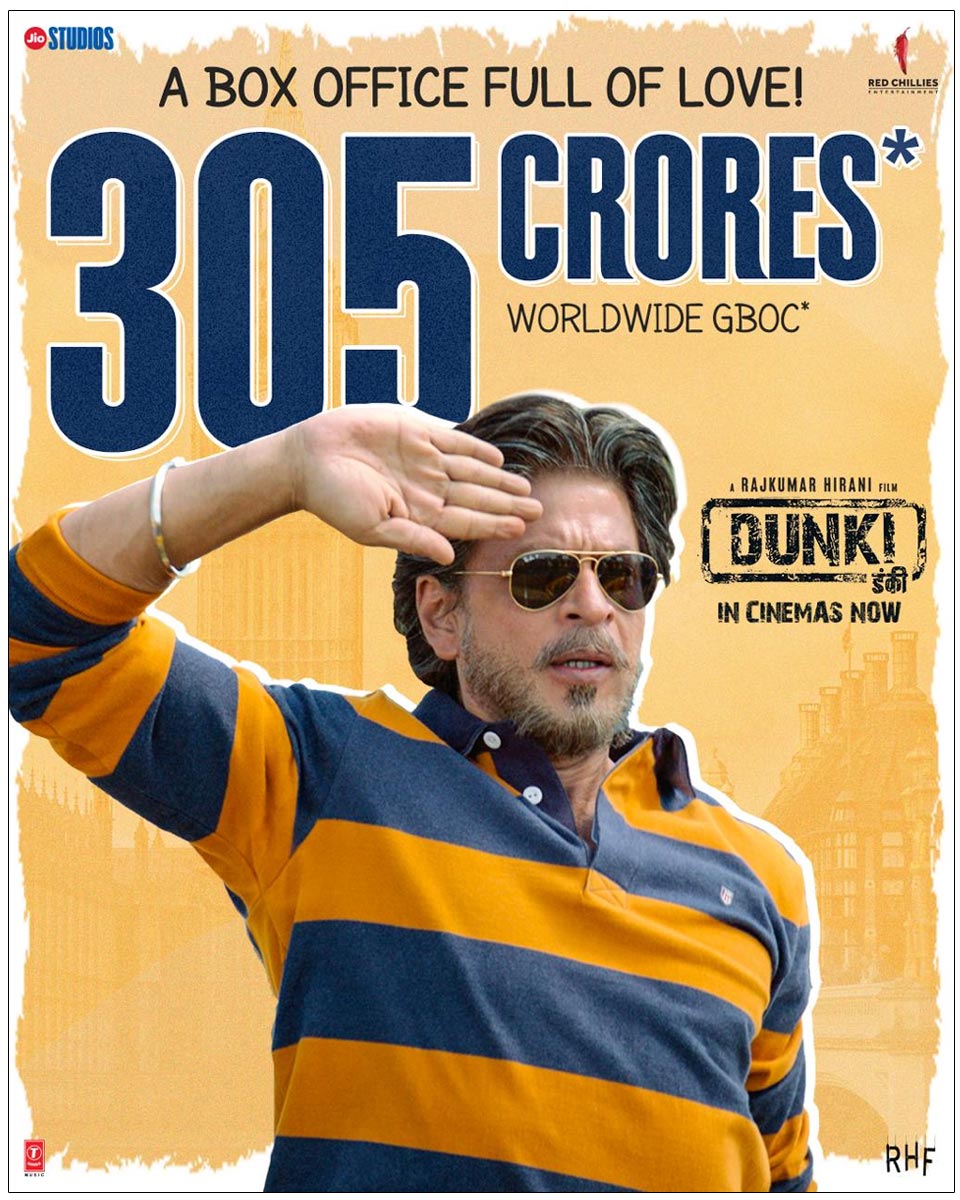 Dunki crossed Rs 300 crore mark in gross worldwide