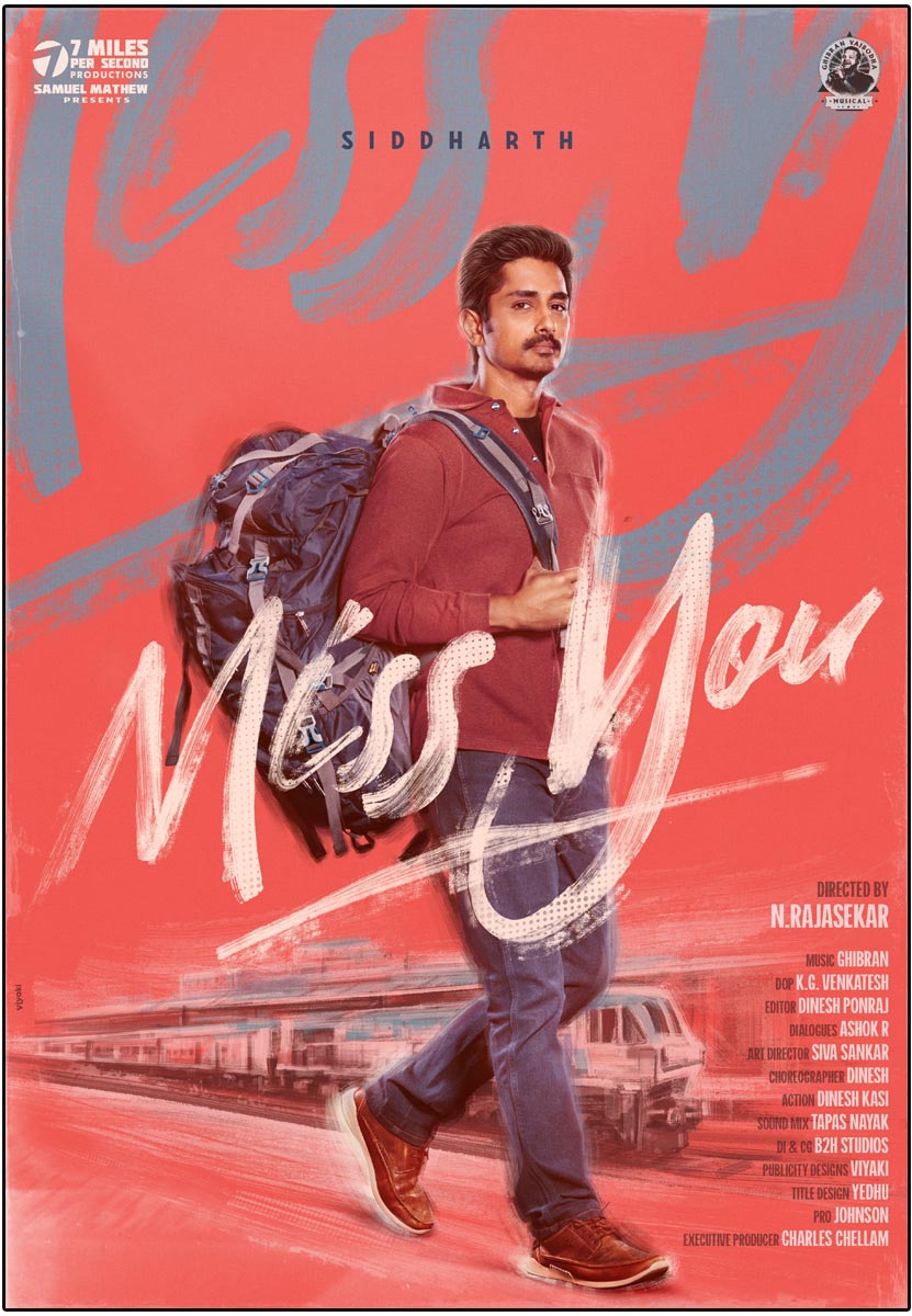  First look poster Of Siddharth starrer 'Miss You' is revealed