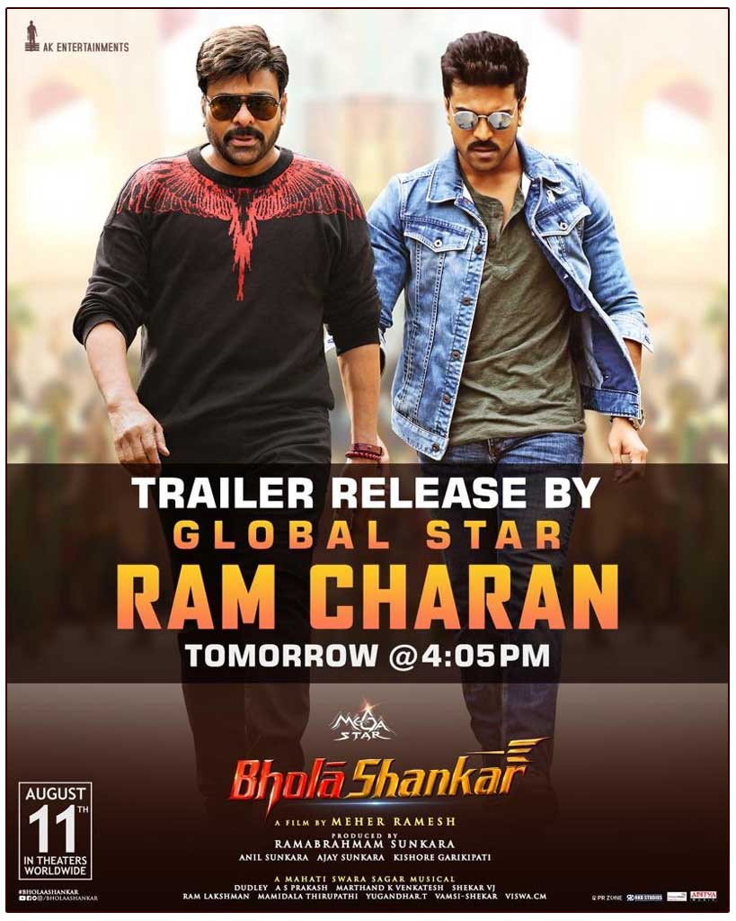 Global Star Ram Charan for Megastar Chiranjeevi Bholaa Shankar