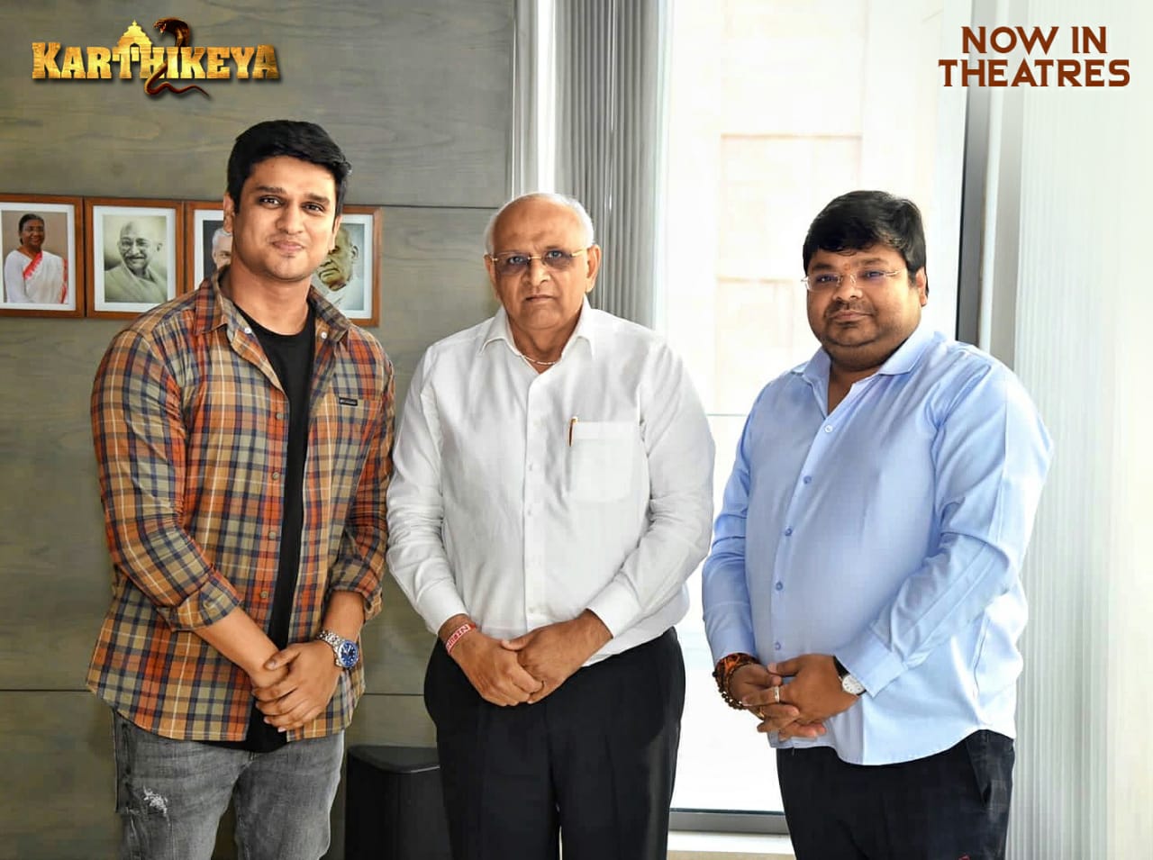 Gujarat CM enjoys Karthikeya 2