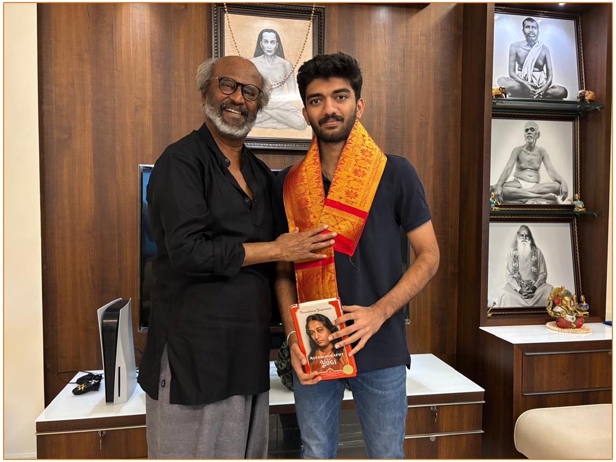 Gukesh met Rajinikanth in Chennai and sharing his feelings