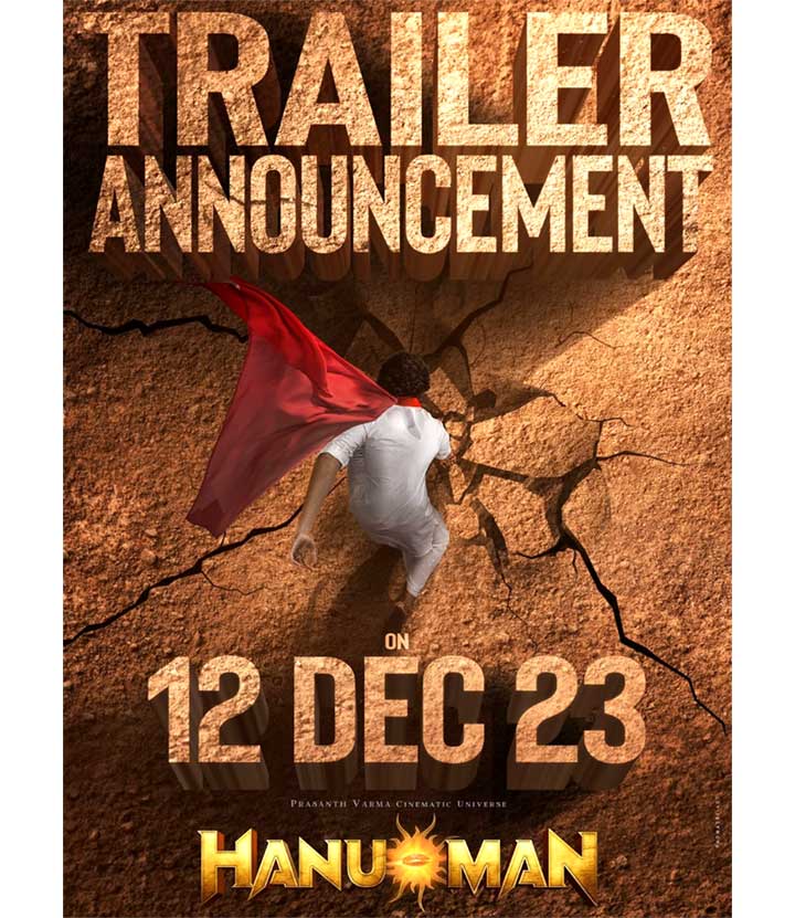 Hanu Man Trailer Upadate on 12 December 2023