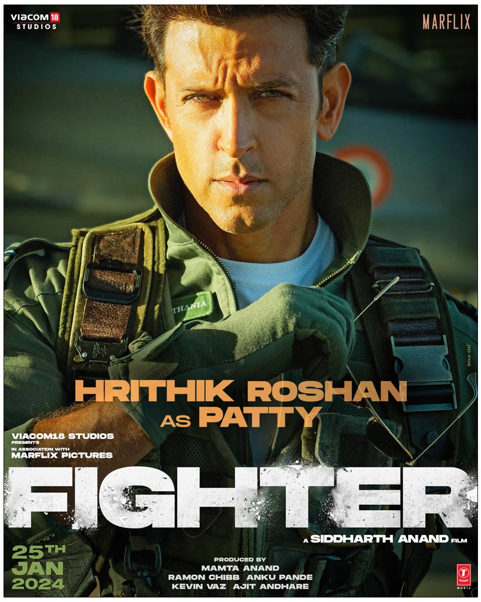 Hrithik Roshan Character Name And Poster From Fighter Out