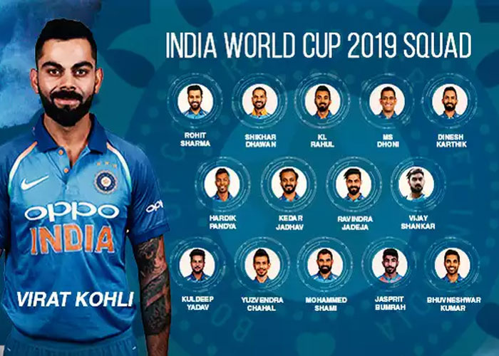 Indian Squad for World Cup