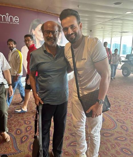 Irfan Pathan meets Rajinikanth