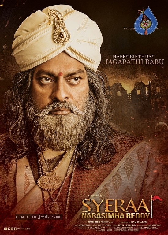 Jagapathi Babu First Look As Veera Reddy From Sye Raa