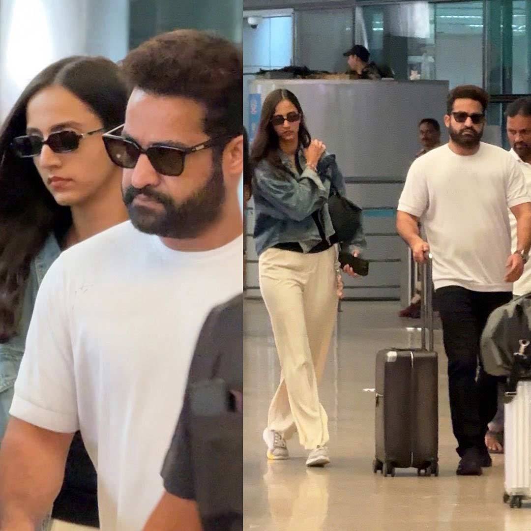 Jr NTR and his wife returns back to Hyderabad