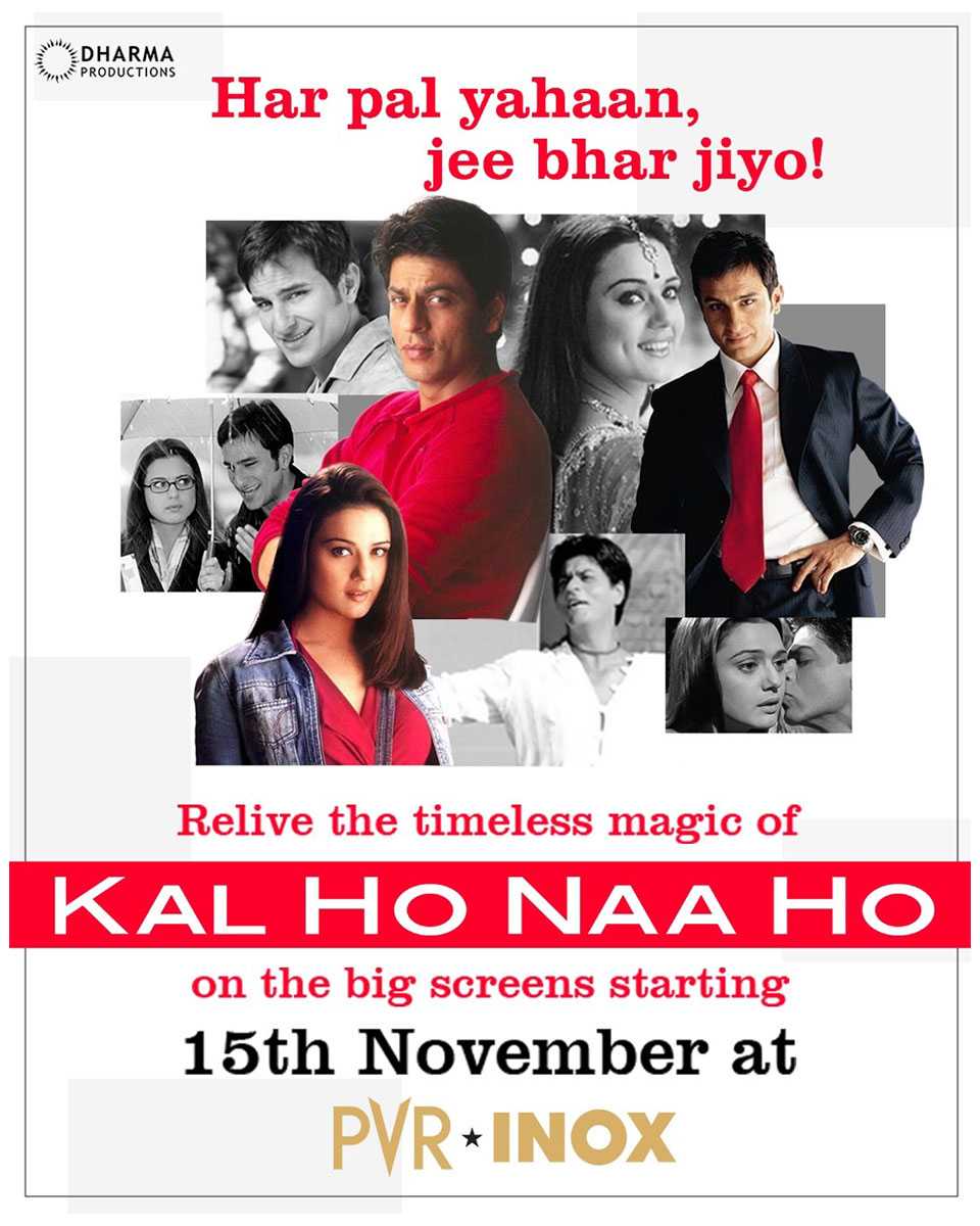 Kal Ho Naa Ho is set to captivate audiences once again with its theatrical re-release on November 15