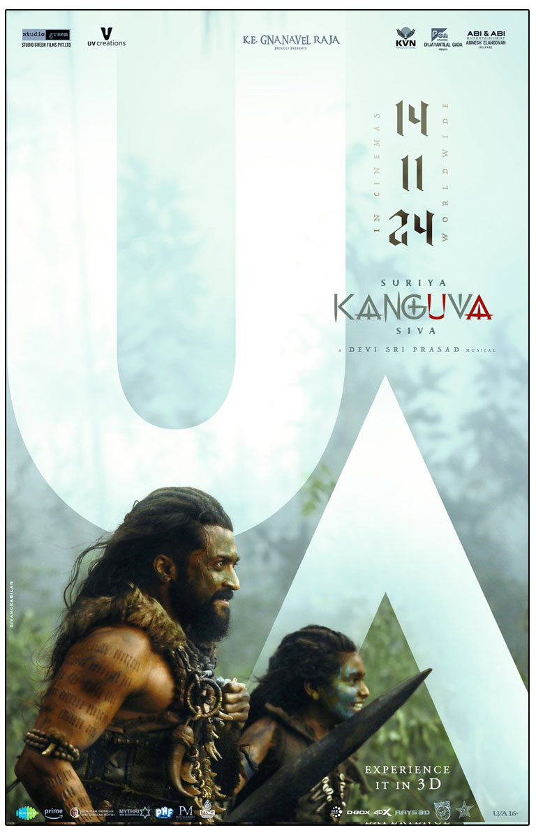 Kanguva has been cleared for theatrical release with a UA certificate