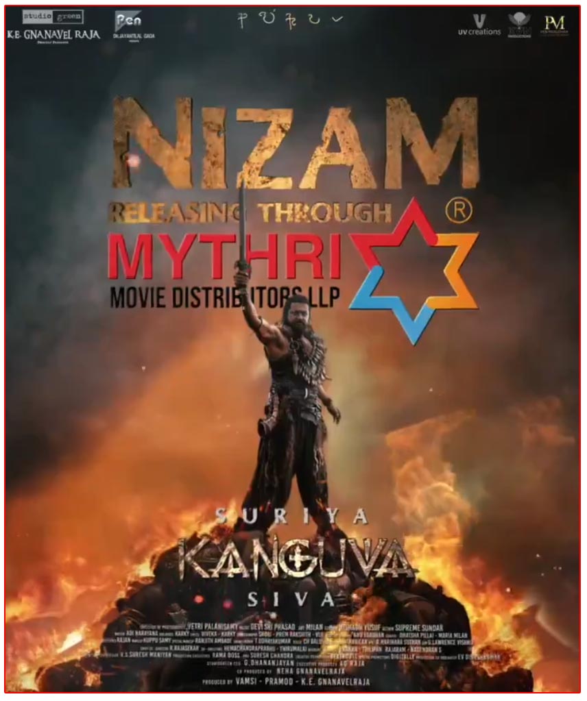 Kanguva Nizam region rights have been secured by Mythri Movies