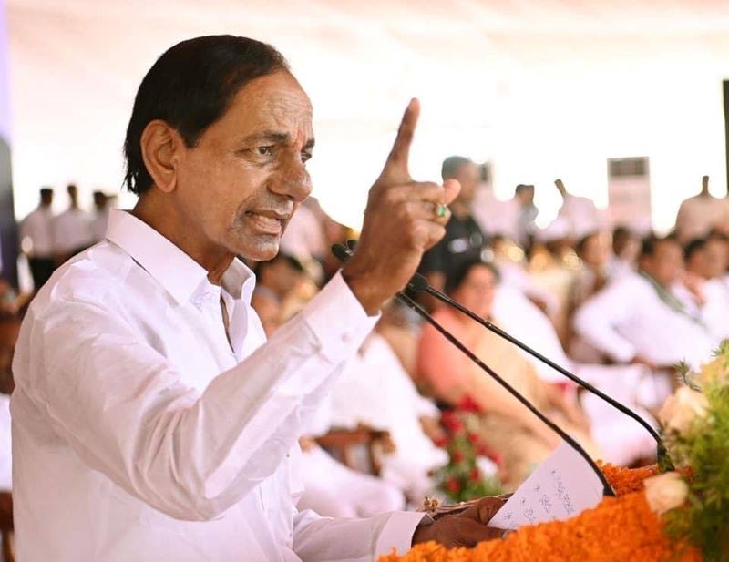 KCR contesting elections to grab farmlands