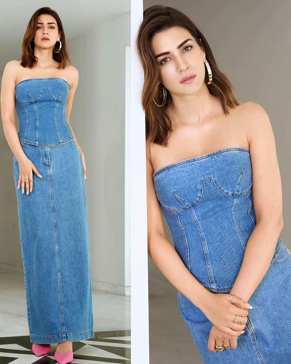 Kriti sizzles in blue frock