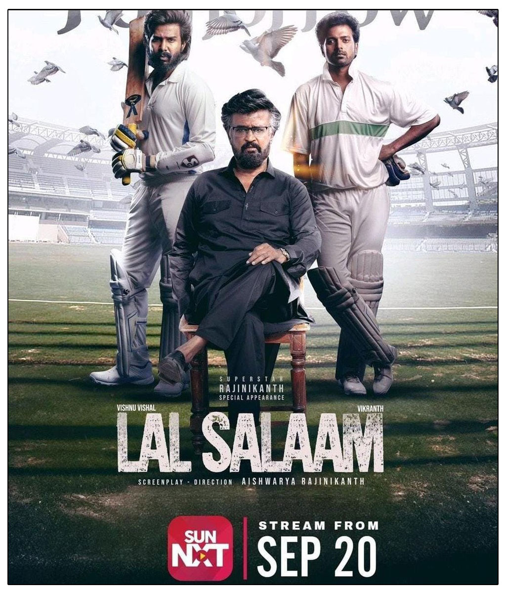  Lal Salaam is set to premiere on SunNXT from September 20