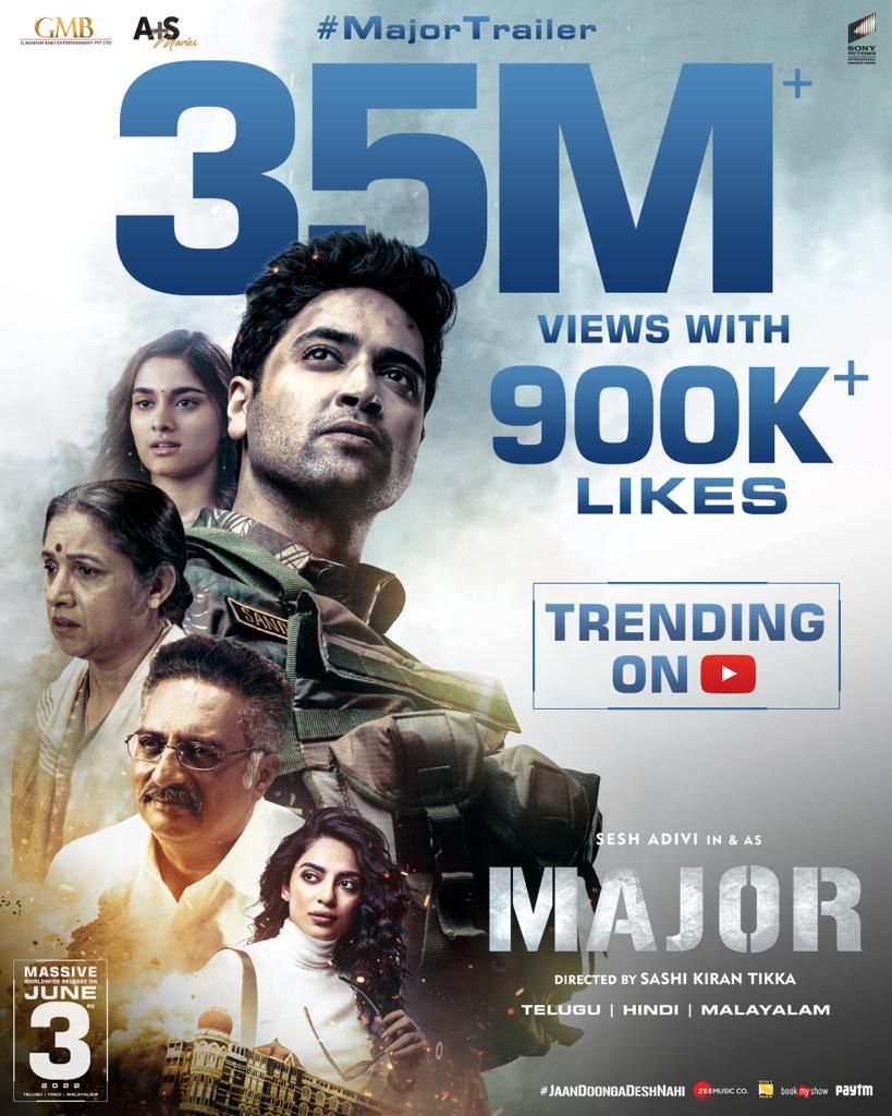  Major trailer trending on youtube