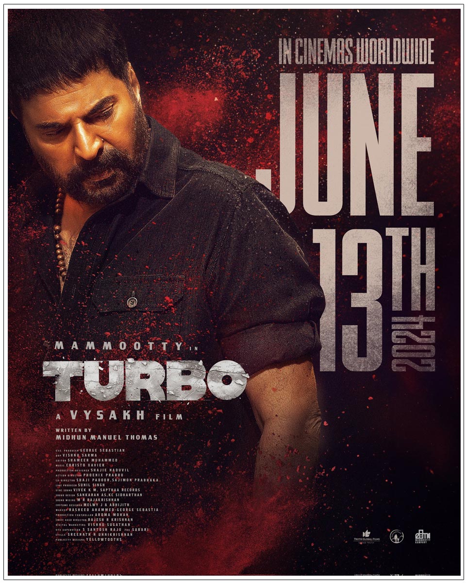 Mammootty Turbo Releasing On June 13