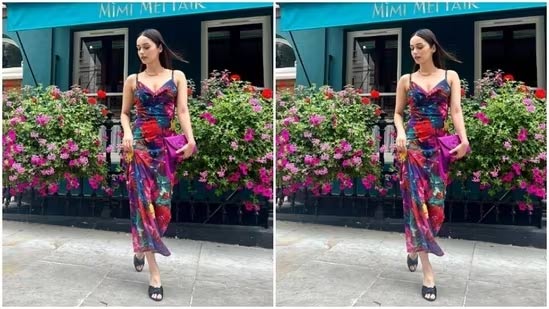 Manushi mesmerises in a floral gown