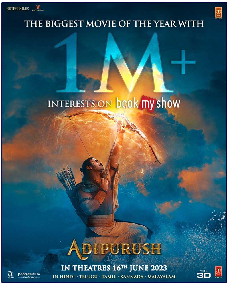 Massive 1 Million Interests For Adipurush In BookmyShow