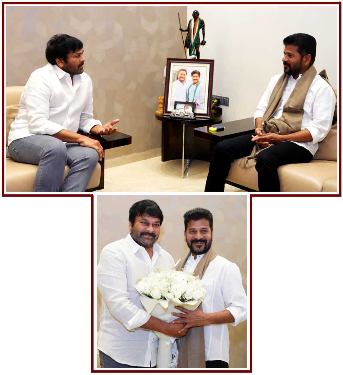 Megastar Chiranjeevi met CM Revanth Reddy