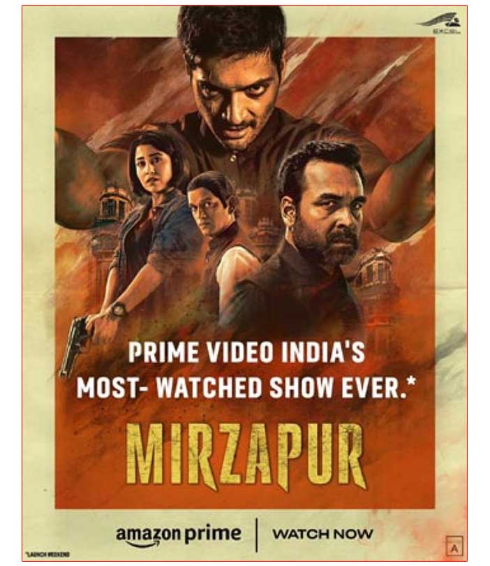 Mirzapur is the most-watched show in Prime