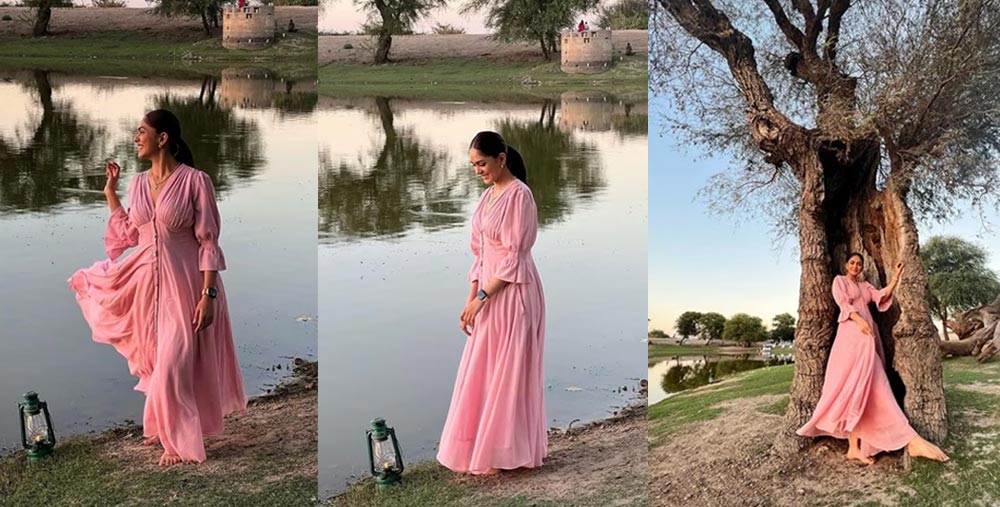 Mrunal Thakur Turns Pretty In Pink Gown