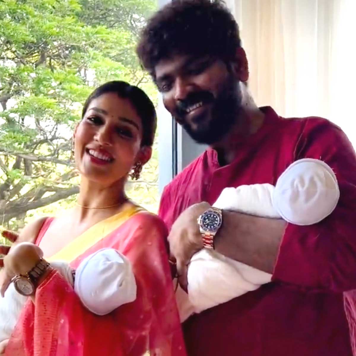 Nayanthara and Vignesh Sivan wishing happy Diwali