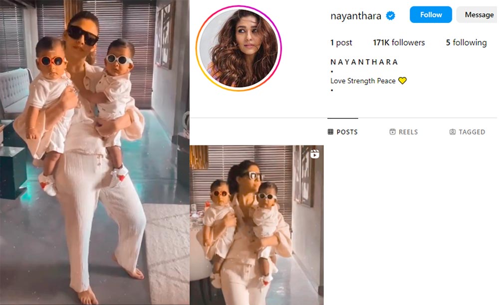 Nayanthara delighted all her fans by making her Instagram debut