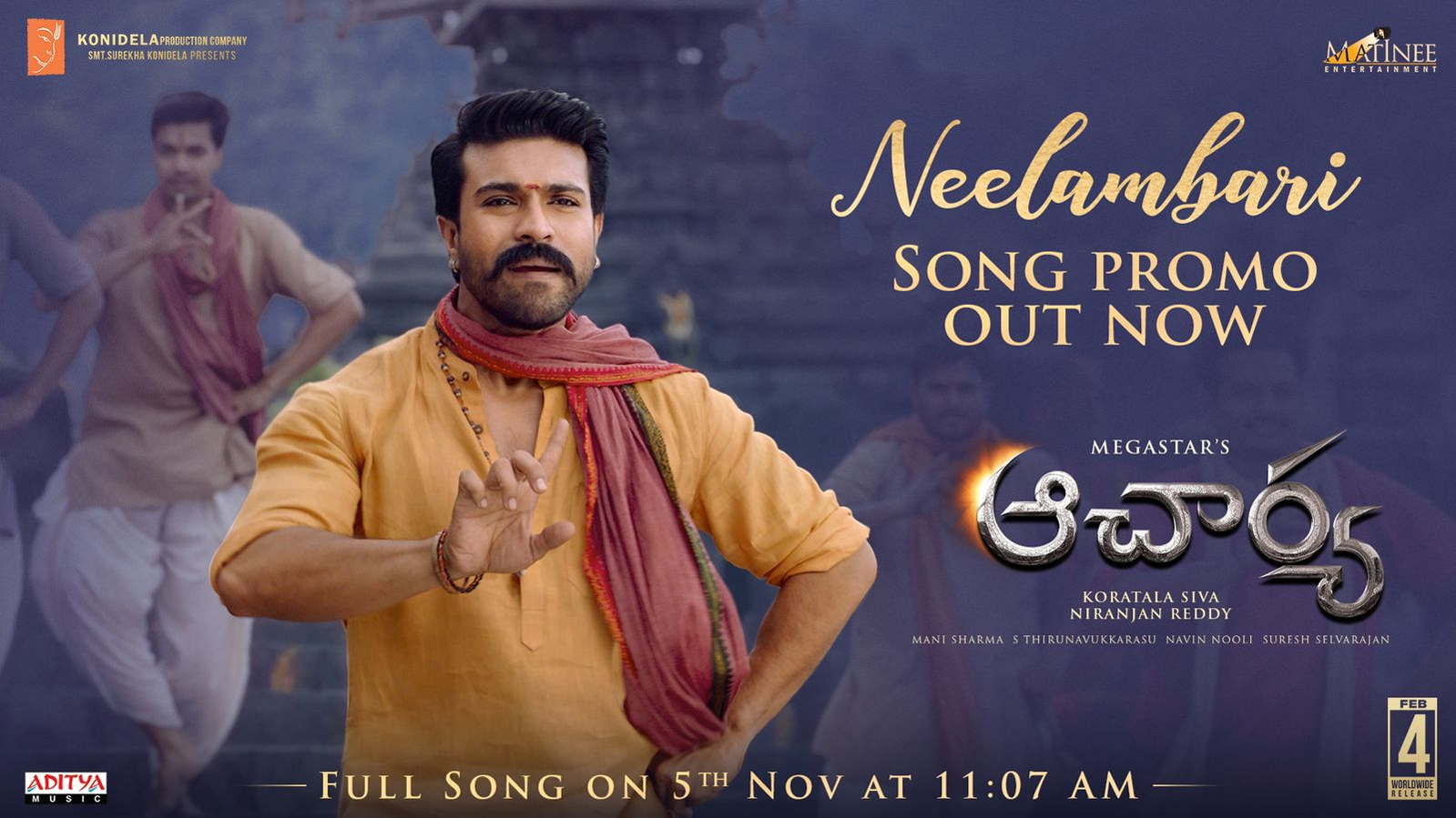 Neelambari song from Acharya released