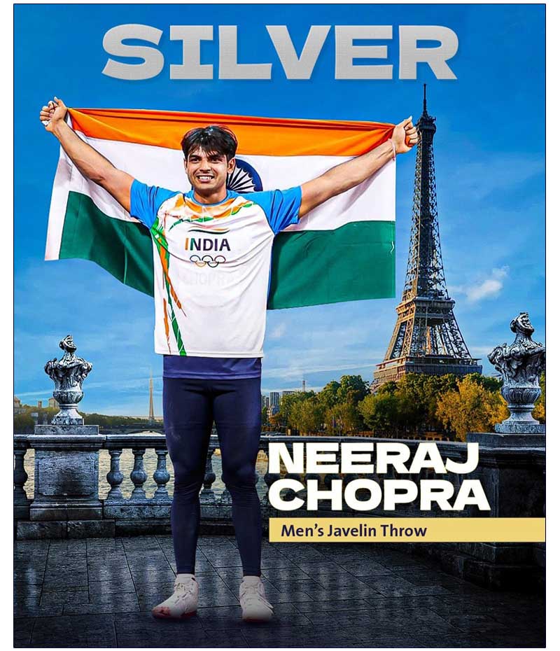 Neeraj Chopra won a silver medal at the 2024 Olympics