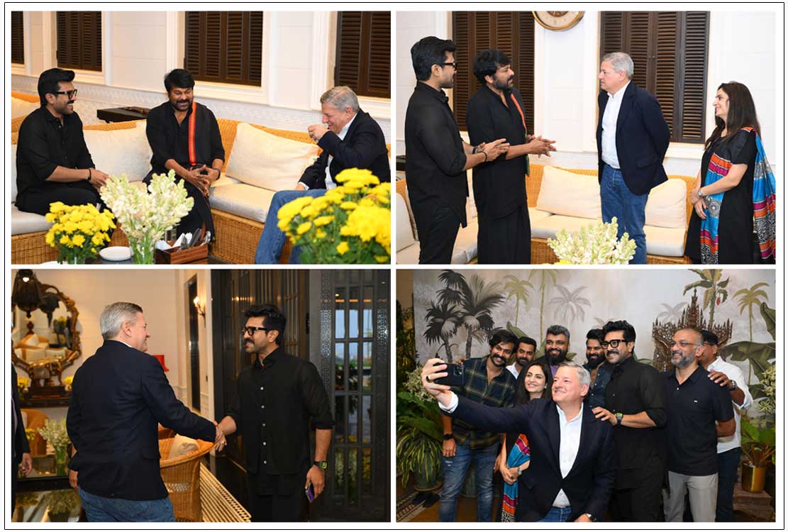 Netflix CEO meets Chiranjeevi and Ram Charan