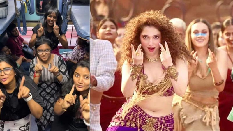 Netizens furious with girls dancing to Kaavaalaa in Train