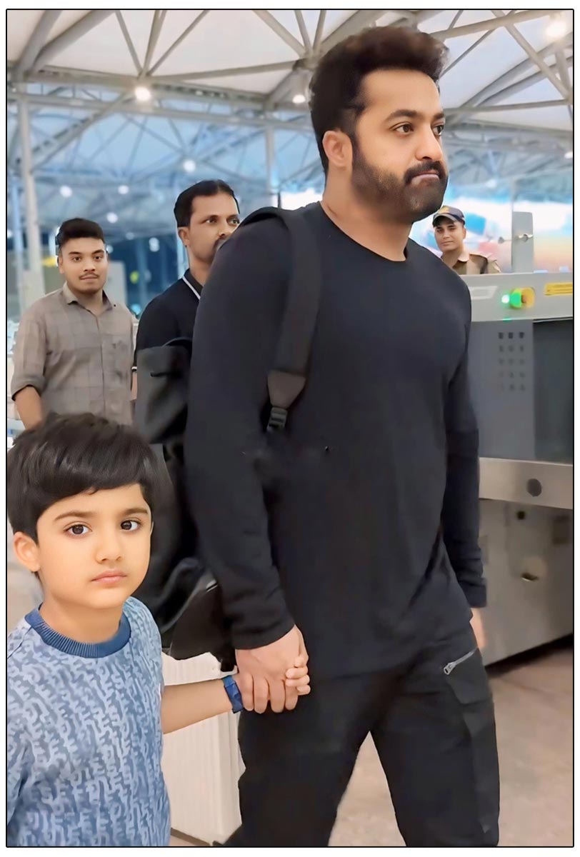 NTR along with his family jetted off to Thailand for Devara shoot