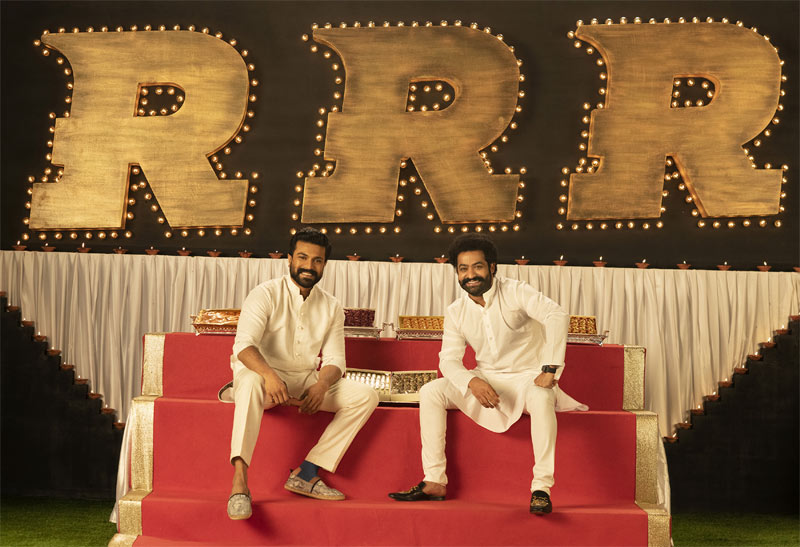 NTR Ram Charan Diwali Celebrations On RRR Sets