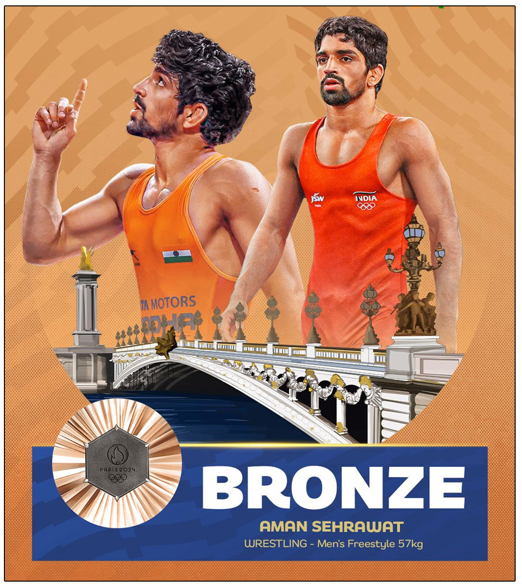 Aman Sehrawat Gets Bronze For India At The Olympics 2024 | cinejosh.com