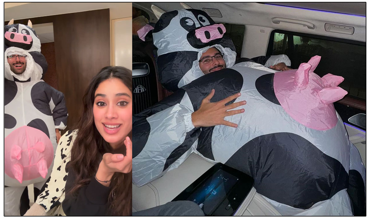 Orry Epic Cow Costume Fail: A Hilarious Moment with Janhvi Kapoor