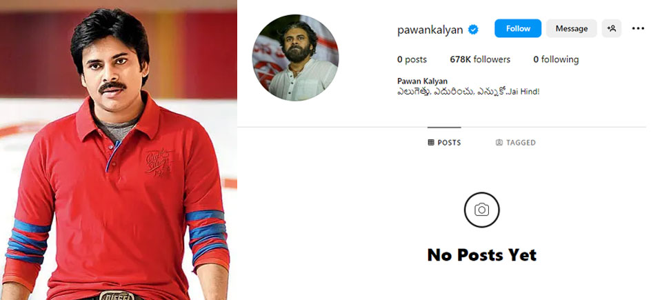 Pawan enters Instagram