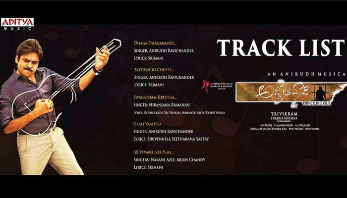 Pawan Kalyan's Agnyathavasi Audio Track Released