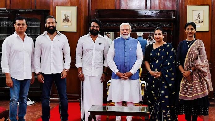 PM Modi surprises Yash, Rishabh and Ashwini Puneeth Rajkumar