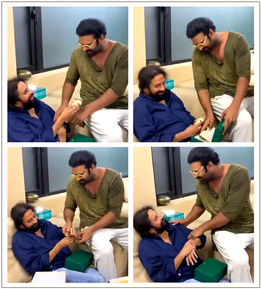 Prabhas surprises his Guru Satyanand on birthday