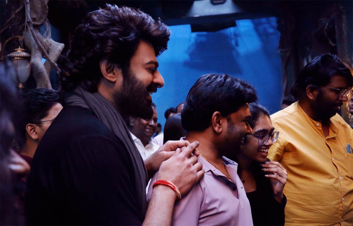 Prabhas turns stylish for The Raja Saab