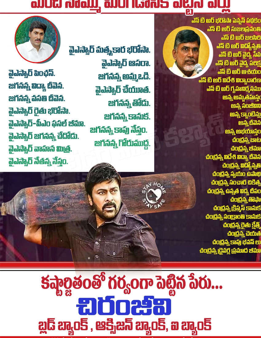 Pressure on  Jagan & CBN to Surpass Chiranjeevi in Charity