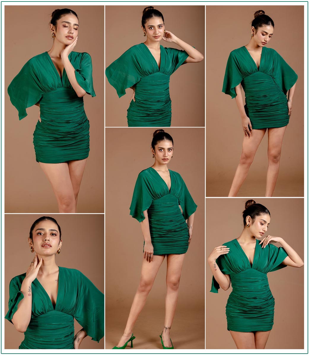 Priya mesmerized  with donning an elegant green dress