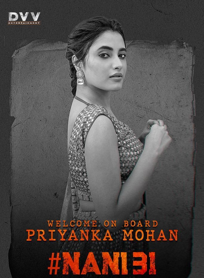 Priyanka Mohan welcomed on board for Nani 31